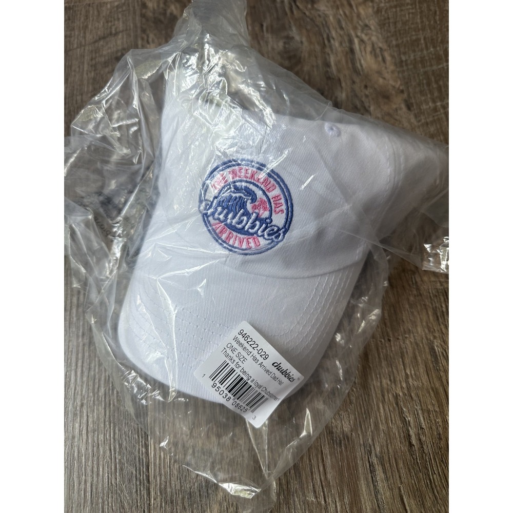 New Chubbies Shorts The Weekend Has Arrived White Strap Back Dad Hat Cap